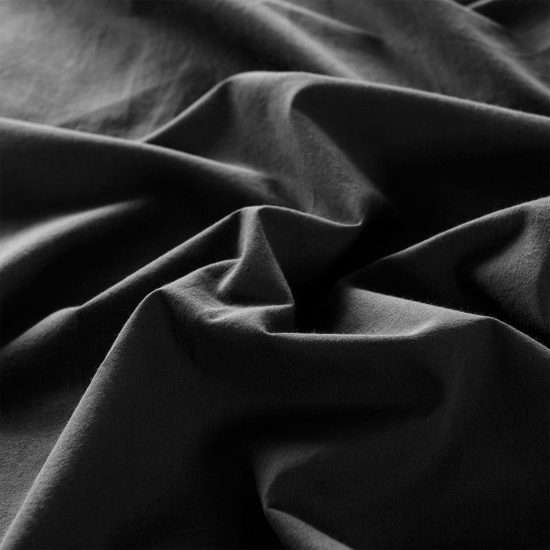Royal Comfort Vintage Washed 100% Cotton Sheet Set Fitted Flat Sheet Pillowcases King Charcoal - Bedzy Australia - Home & Garden > Bedding