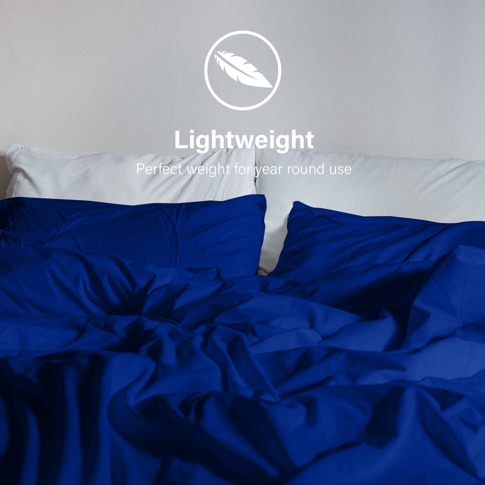Royal Comfort Vintage Washed 100% Cotton Sheet Set Fitted Flat Sheet Pillowcases King Royal Blue - Bedzy Australia