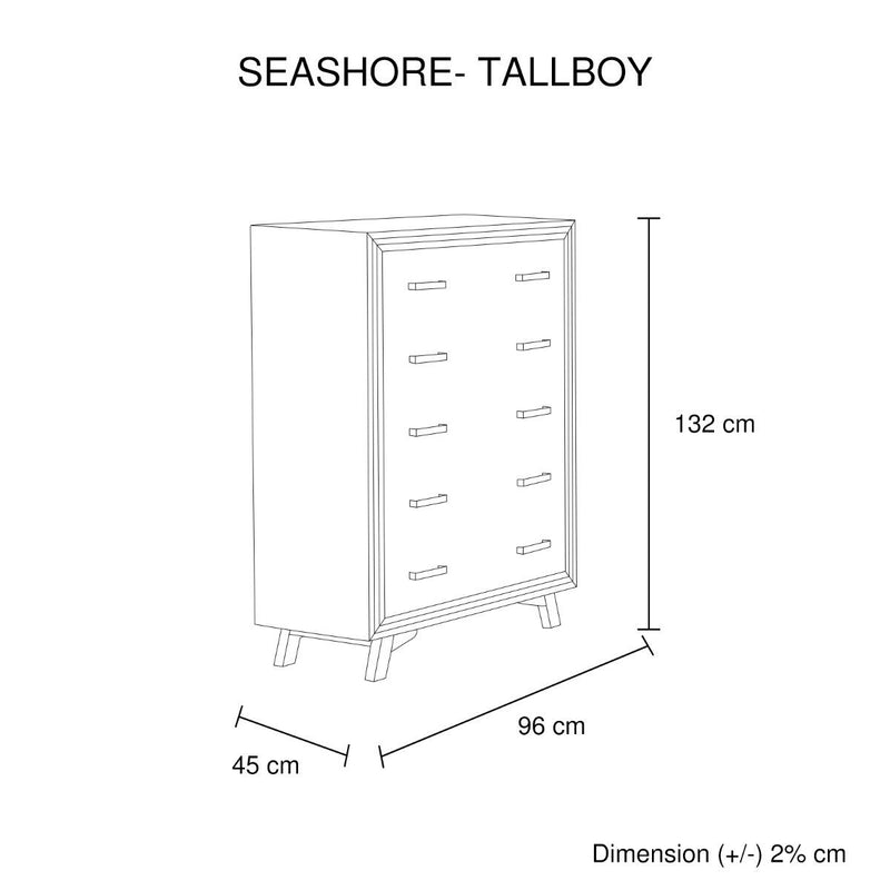 Seashore 2/3 Drawer Tallboy - Bedzy Australia