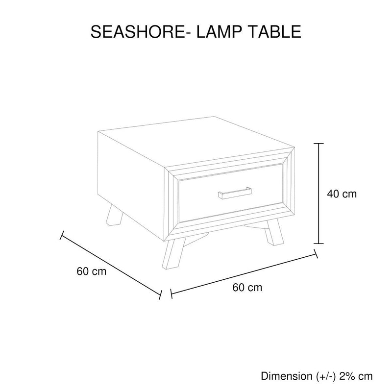 Seashore Lamp Table 1 Drawer - Bedzy Australia