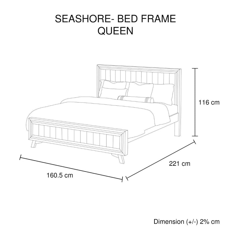 Seashore Queen Bed Frame - Bedzy Australia