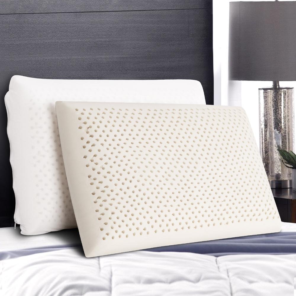 Set of 2 Natural Latex Pillows - Bedzy Australia