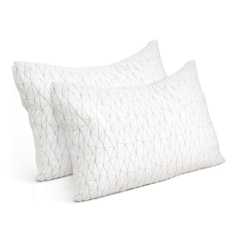 Set of 2 Rayon King Memory Foam Pillows - Bedzy Australia