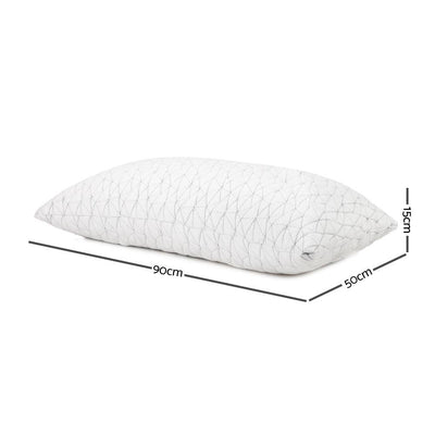 Set of 2 Rayon King Memory Foam Pillows - Bedzy Australia
