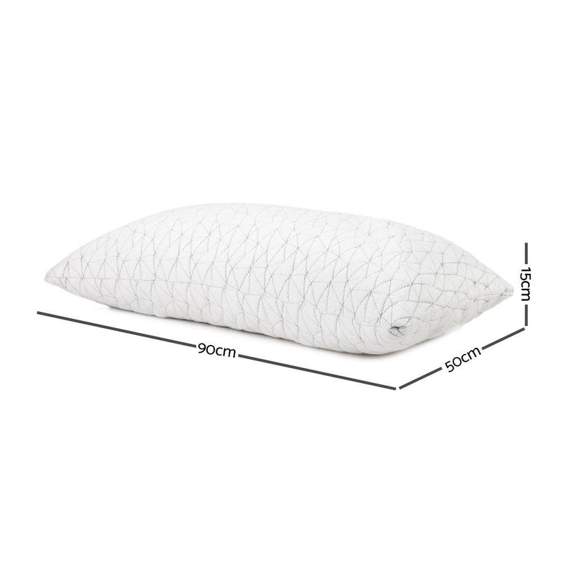 Set of 2 Rayon King Memory Foam Pillows - Bedzy Australia