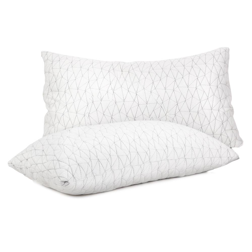Set of 2 Rayon Single Memory Foam Pillows - Bedzy Australia