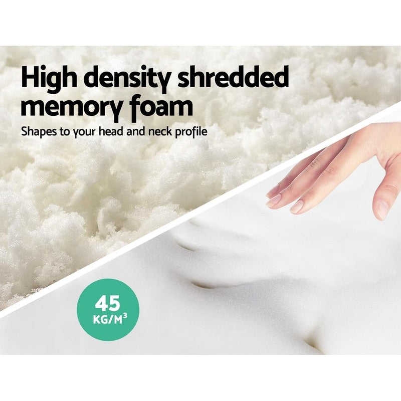 Set of 2 Visco Elastic Memory Foam Pillows - Bedzy Australia - Home & Garden > Bedding