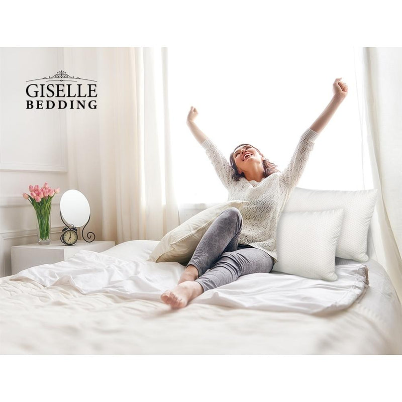 Set of 2 Visco Elastic Memory Foam Pillows - Bedzy Australia - Home & Garden > Bedding