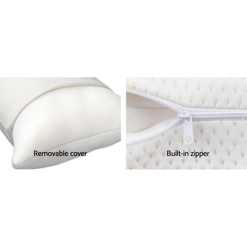 Set of 2 Visco Elastic Memory Foam Pillows - Bedzy Australia