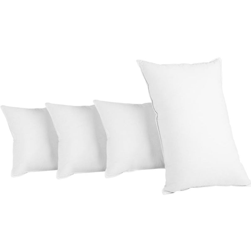 Set of 4 Medium & Firm Cotton Pillows - Bedzy Australia