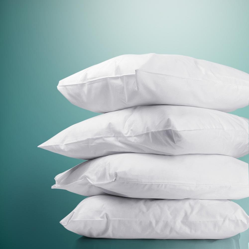 Set of 4 Medium & Firm Cotton Pillows - Bedzy Australia