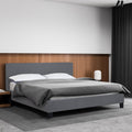 Sienna Luxury Bed with Headboard (Model 2) - Grey No.28 - King Single