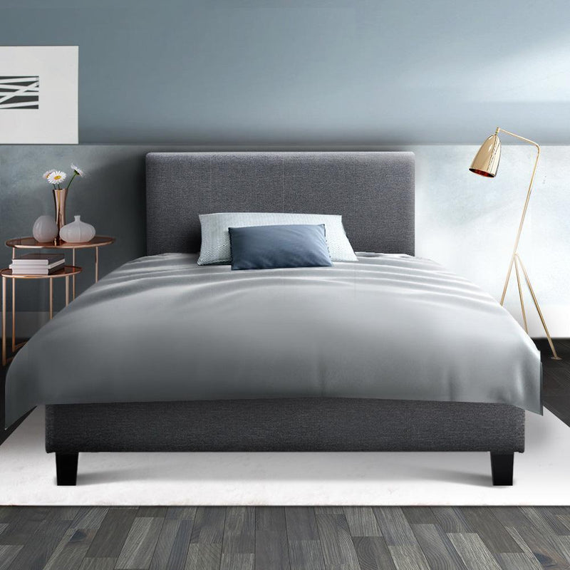 Single Package | Coogee Bed Grey & Glay Bonnell Spring Mattress (Medium Firm) - Bedzy Australia