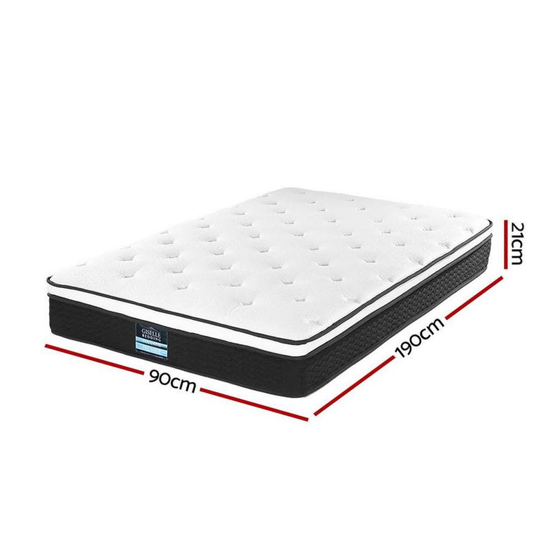 Single Package | Oslo Bed & Bonita Pillow Top Mattress (Medium Firm) - Bedzy Australia