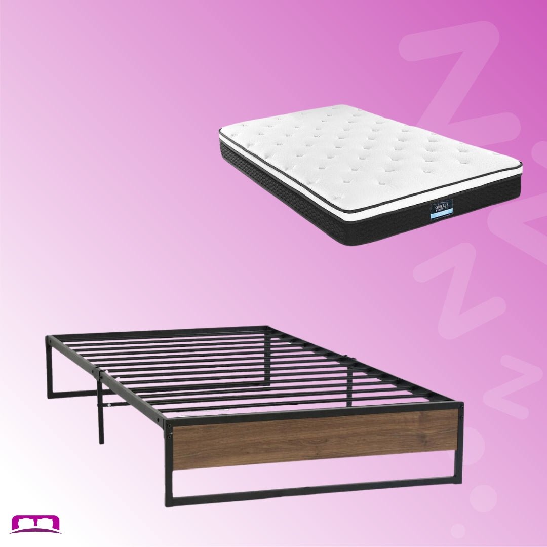 Single Package | Oslo Bed & Bonita Pillow Top Mattress (Medium Firm) - Bedzy Australia
