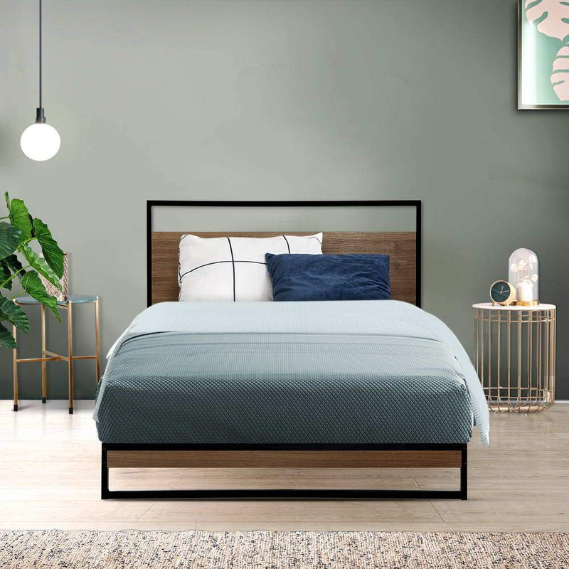 Single Package | Stockton Wooden Bed Frame & Bonita Pillow Top Mattress (Medium Firm) - Bedzy Australia (ABN 18 642 972 209) - Cheap affordable bedroom furniture shop near me Australia