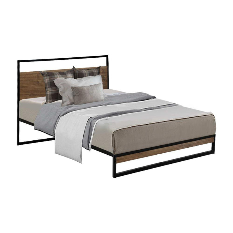 Single Package | Stockton Wooden Bed Frame & Bonita Pillow Top Mattress (Medium Firm) - Bedzy Australia (ABN 18 642 972 209) - Cheap affordable bedroom furniture shop near me Australia