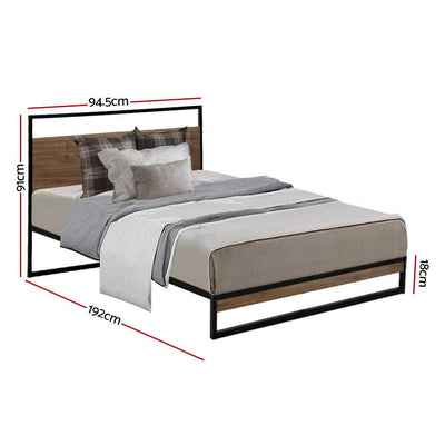 Single Package | Stockton Wooden Bed Frame & Bonita Pillow Top Mattress (Medium Firm) - Bedzy Australia