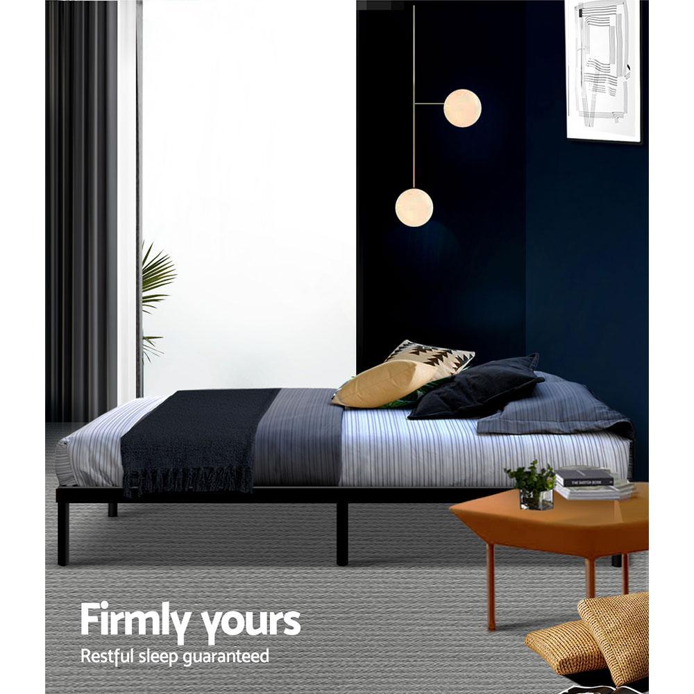Single Package | Ted Metal Bed & Alzbeta Bonnell Spring Mattress (Medium Firm) - Bedzy Australia
