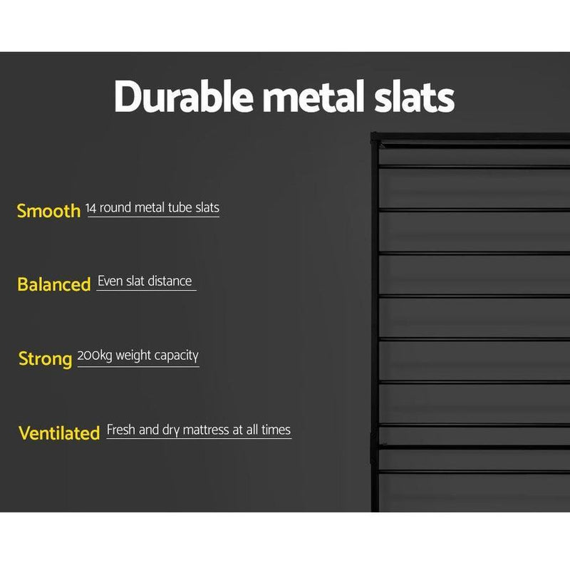 Single Package | Wategos Metal Bed & Bonita Pillow Top Mattress (Medium Firm) - Bedzy Australia