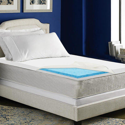 Single Size | Dual Layer Cool Gel Memory Foam Topper - Bedzy Australia