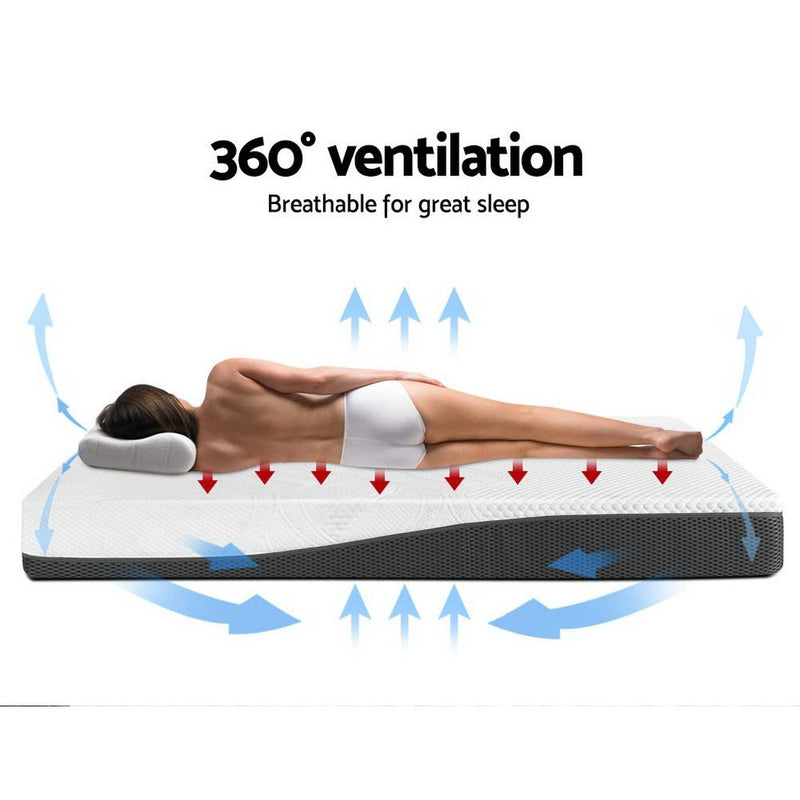 Single Size Memory Foam Mattress Cool Gel without Spring - Bedzy Australia