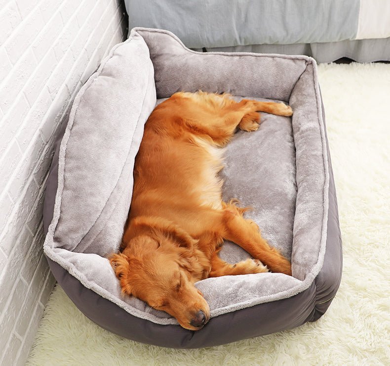 Sofa-Style Dog Bed Waterproof Washable Soft High Back Comfy Sleeping Kennel L - Pet Care > Dog Supplies - Bedzy Australia