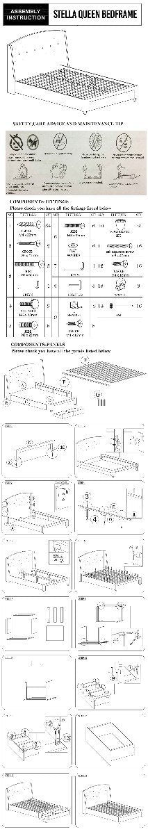 Stella Queen Bed Frame Navy Blue - Bedzy Australia