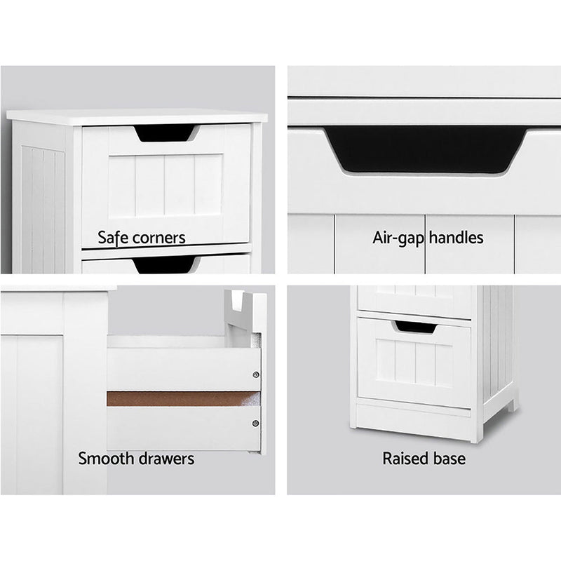 Storage Cabinet Drawers Bathroom Stand - Bedzy Australia