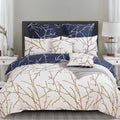 Tree Reversible Super King Size Bed Quilt/Doona/Duvet Cover Set Beige