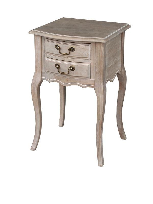 Wash White Louis XV Bedside Table - Bedzy Australia - Furniture > Bedroom