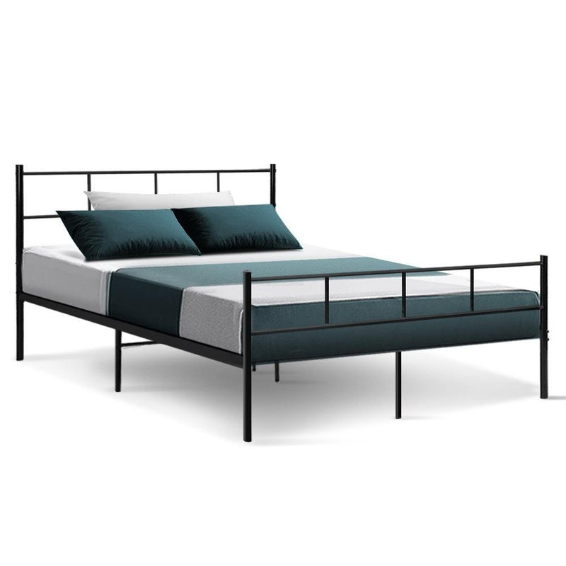 Wategos Metal Double Bed Frame Black - Bedzy Australia (ABN 18 642 972 209) - Cheap affordable bedroom furniture shop near me Australia