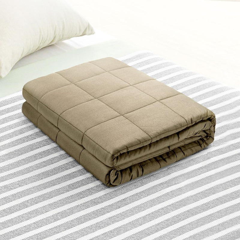 Weighted Calming Blanket 7KG Brown - Bedzy Australia - Home & Garden > Bedding