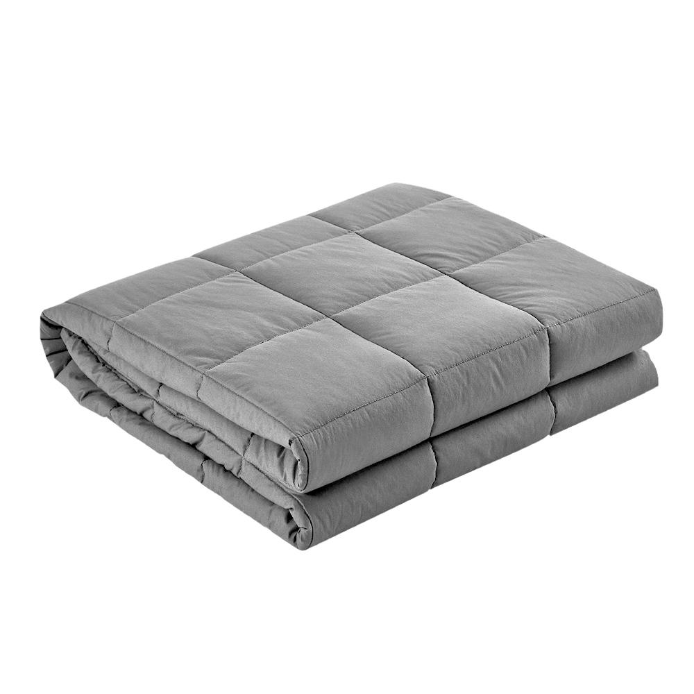 Weighted Calming Blanket 7KG Light Grey - Bedzy Australia