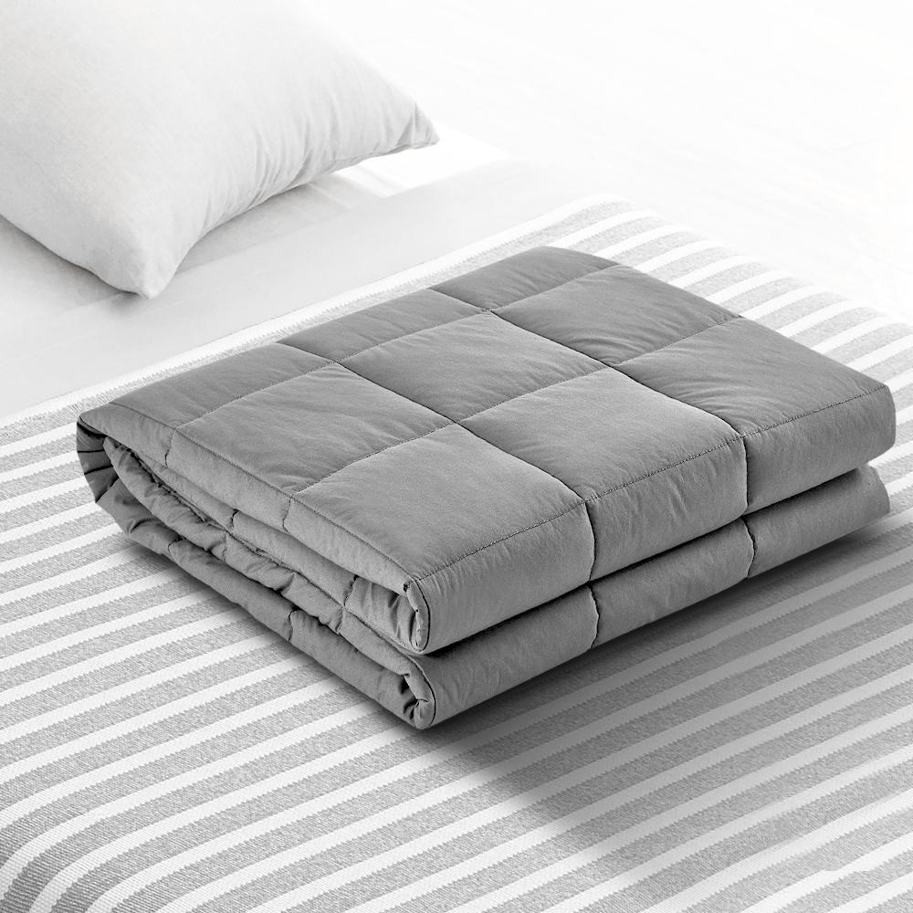 Weighted Calming Blanket 7KG Light Grey - Bedzy Australia