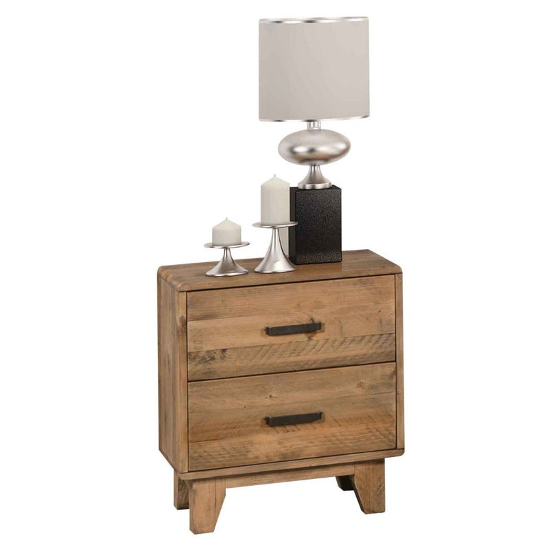 Woodstyle Bedside 2 drawers - Bedzy Australia - Furniture > Bedroom