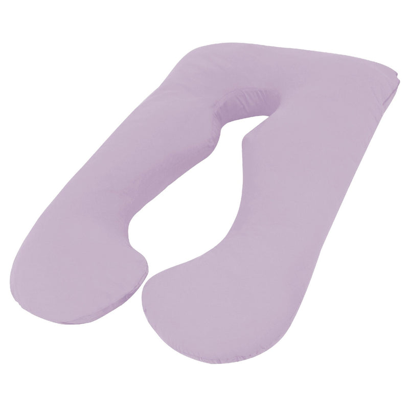 Woolcomfort Aus Made Maternity Pregnancy Nursing Sleeping Body Pillow Pillowcase Included Lilac - Bedzy Australia (ABN 18 642 972 209) - Home & Garden > Bedding