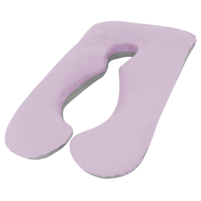 Australian Made Maternity Body Pillow with Pillowcase - Lilac & Grey - Home & Garden > Bedding - Bedzy Australia