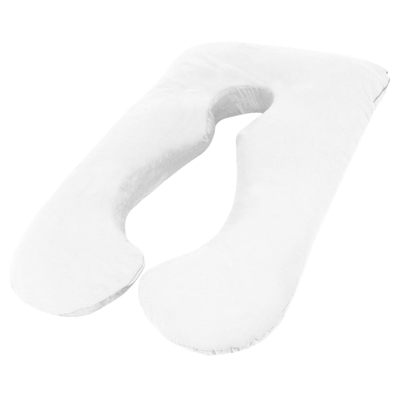 Woolcomfort Aus Made Maternity Pregnancy Nursing Sleeping Body Pillow Pillowcase Included White - Bedzy Australia (ABN 18 642 972 209) - Home & Garden > Bedding