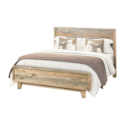 Wooldland Double Size Wooden Bed Frame - Light Brown - Furniture > Bedroom - Bedzy Australia