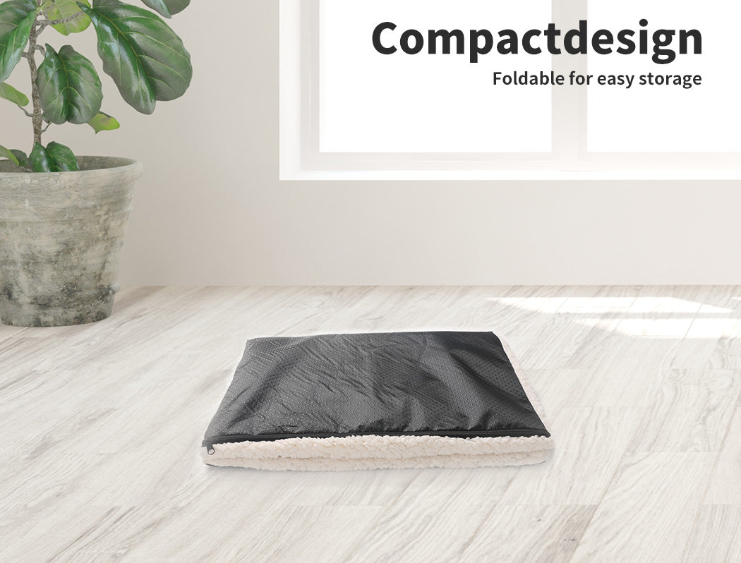 Heated Pet Bed Heating Pad Dog Beds Bedding Soft Mattress Cushion Pillow M - Bedzy Australia